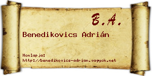 Benedikovics Adrián névjegykártya